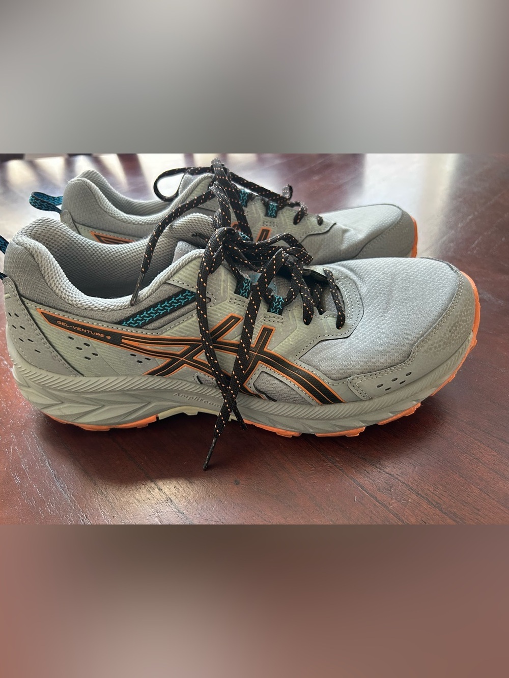 Asics Gray and Orange Men's Sneakers size 10
